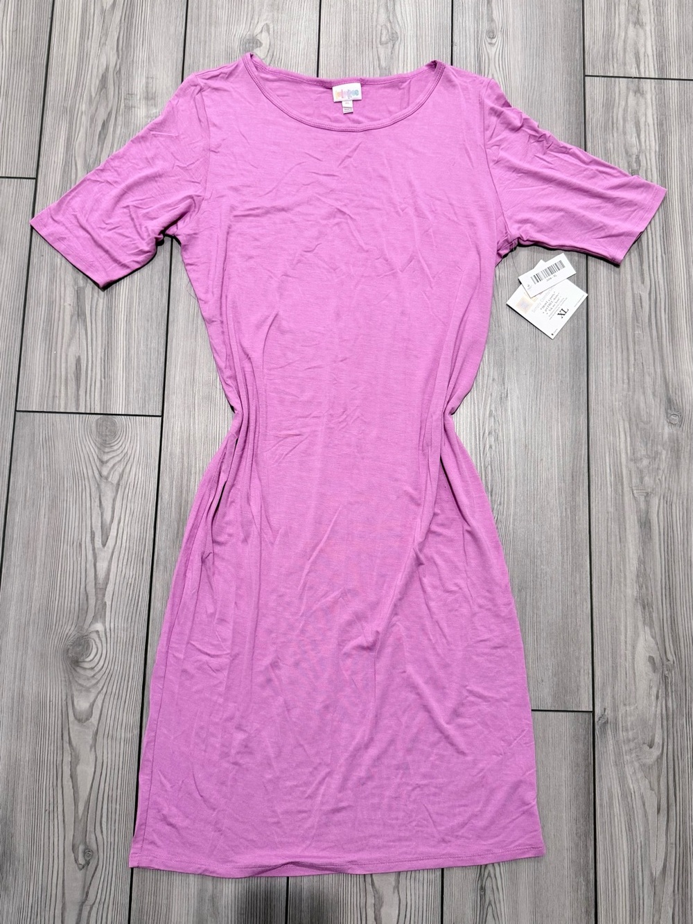 LuLaRoe Lilac Scoop-Neck Midi Dress